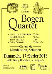 Langlade - Bogen Quartet - 17 février 2013