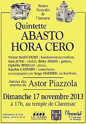 Clarensac - 17 novembre 2013 - Quintette « Abasto Hora Cero » avec Serge Haerrig